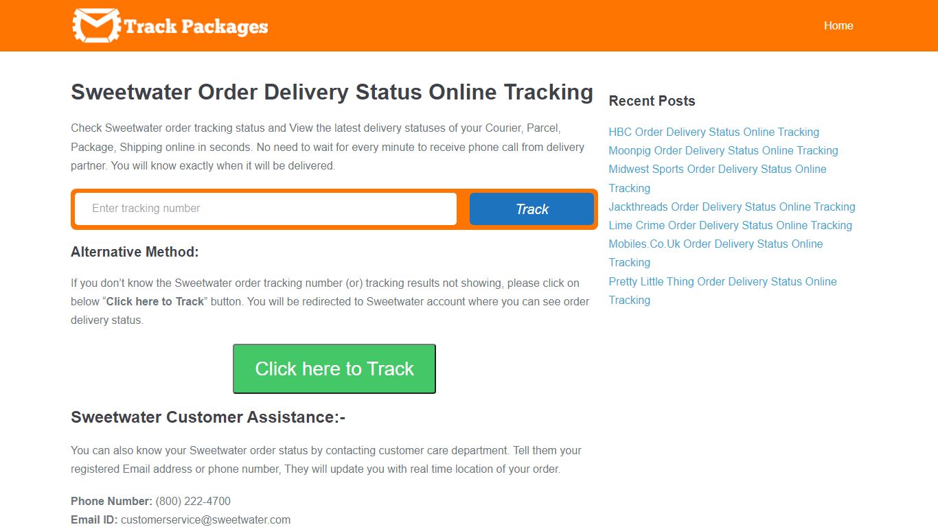 Sweetwater Order Delivery Status Online Tracking